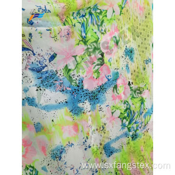 Polyester Digital Printed Long Dress Chiffon Stock Fabrics